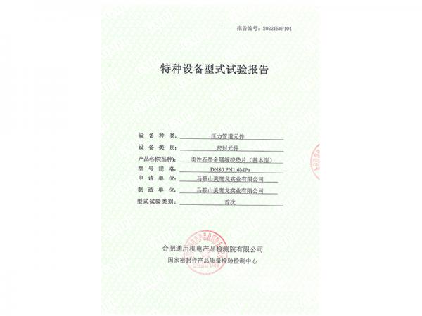 特種設(shè)備型式試驗(yàn)報(bào)告-密封元件